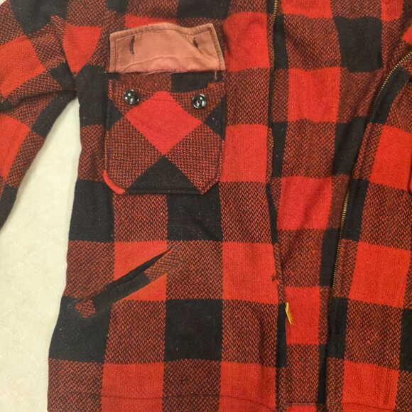 Vintage Duxbak Utica Flannel Shirt - Red Buffalo Plaid Rare New York Wool READ - Picture 13 of 16